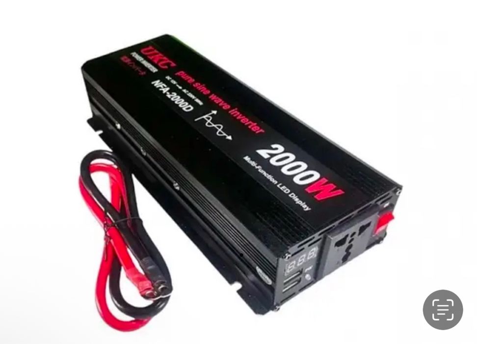 Перетворювач напруги 12V-220V 2000W UKC інвертор чистий синус