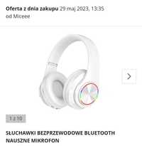 Słuchawki bezprzewodowe bluetooth nauszne z mikrofonem