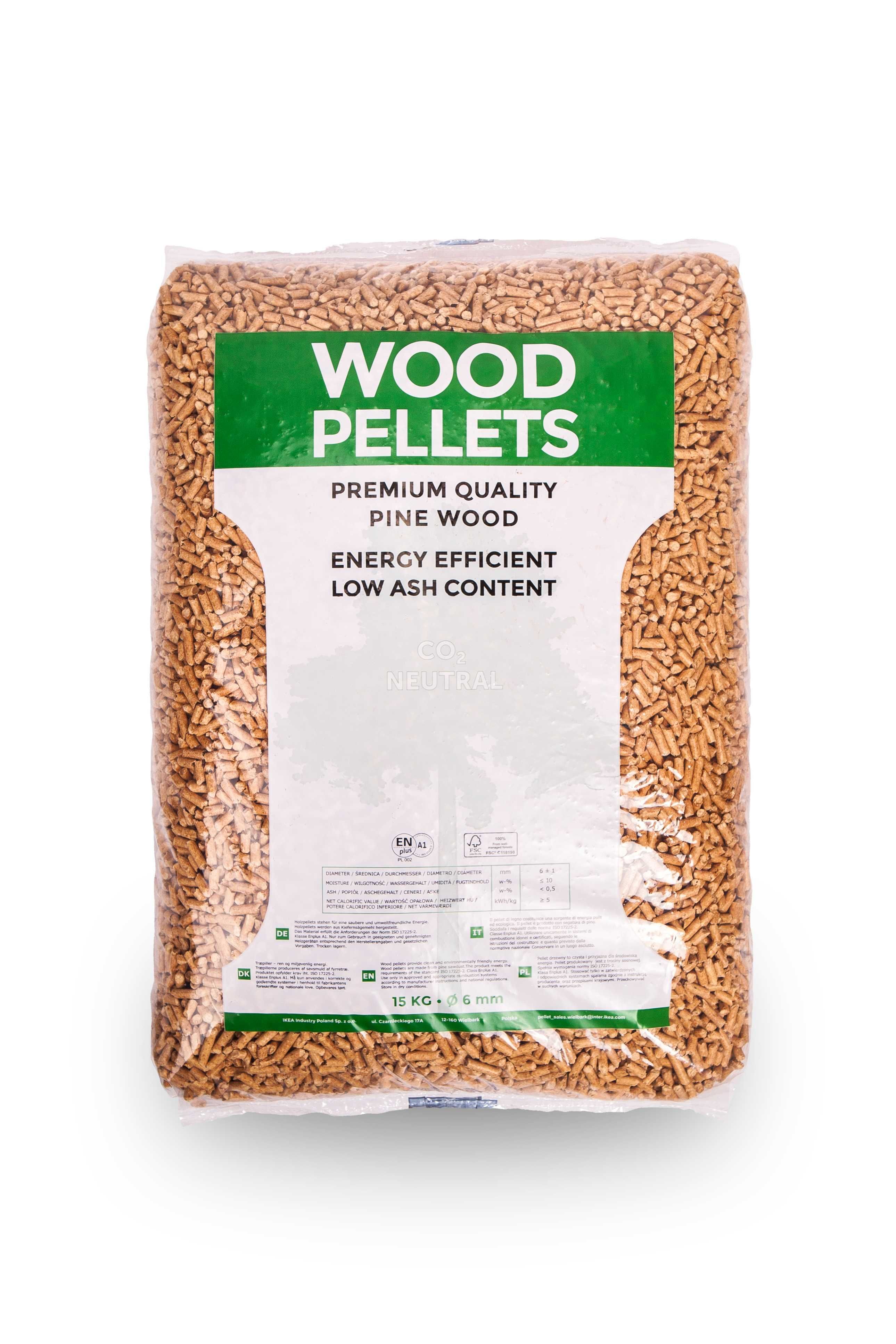 Pellet Ikea Wood pellets certyfikowany ENplus® A1 PL002