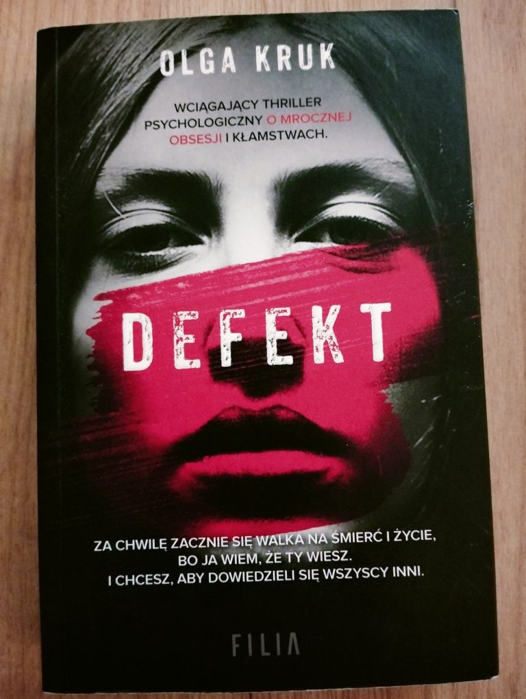Olga Kruk Defekt thriller psychologiczny stan bardzo dobry