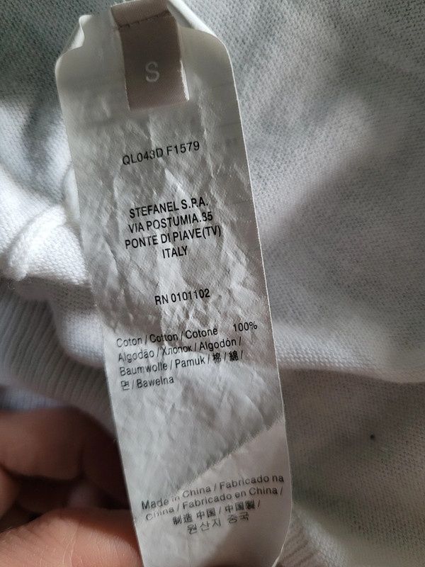Stefanel S/M biały sweter kardigan z odkrytymi ramionami