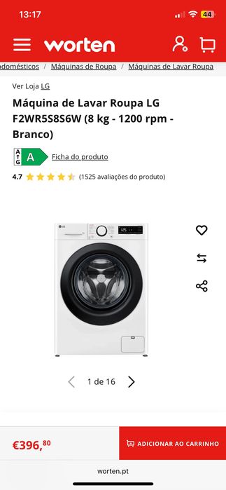 Máquina de lavar roupa LG