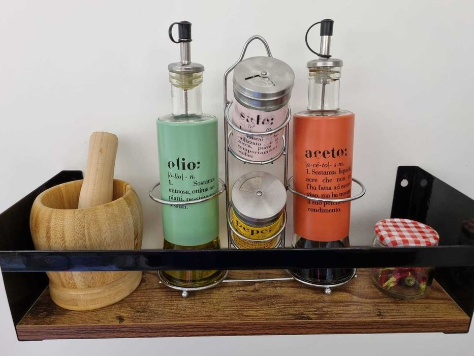 Półka łazienkowa 3 sztuki loft retro na ścianę ścienne dekoracja