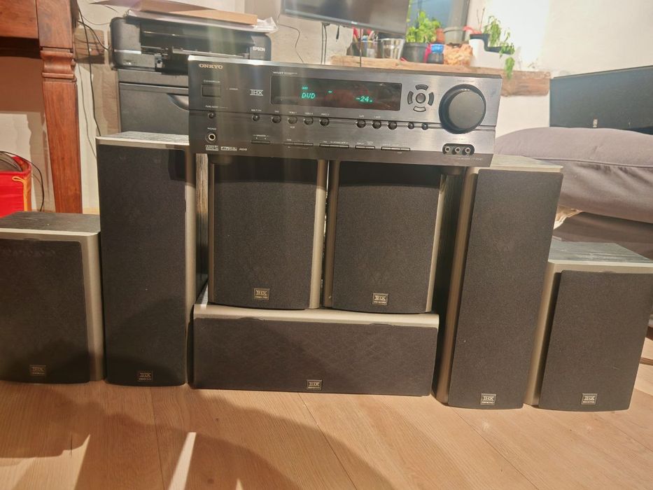Onkyo amplituner z zestawem 7 głośników kino domowe