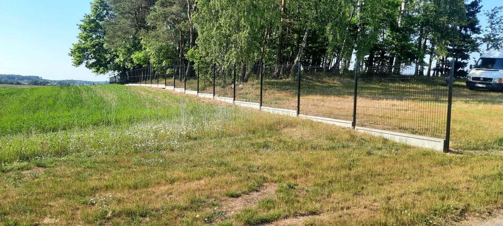 Panel 3D wys. 153cm, ogrodzenie panelowe, grafit, czarny