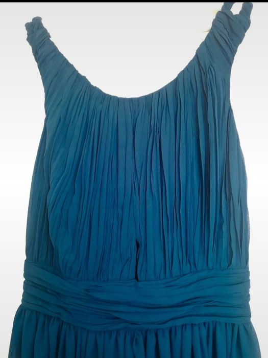 Vestido comprido azul