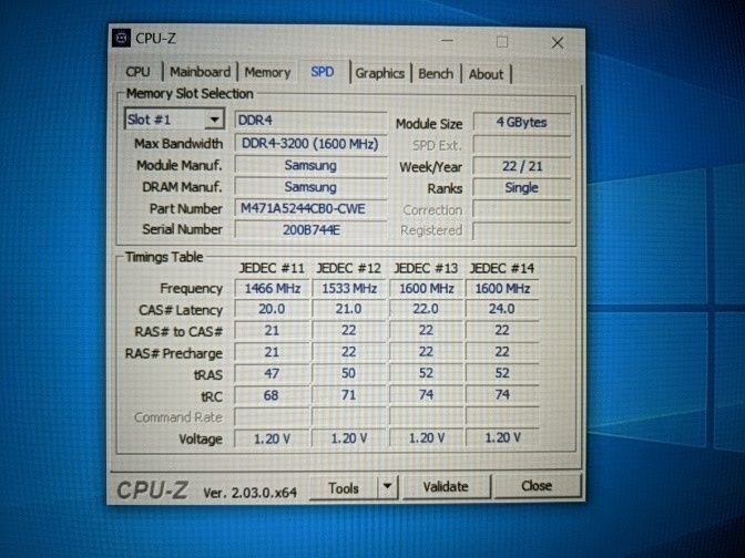 Оперативная память Samsung 4 GB SO-DIMM DDR4 3200 MHZ