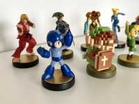 Coleção de amiibo com 9 amiibos - Link, Mega Man, Samus, Ken, Wario