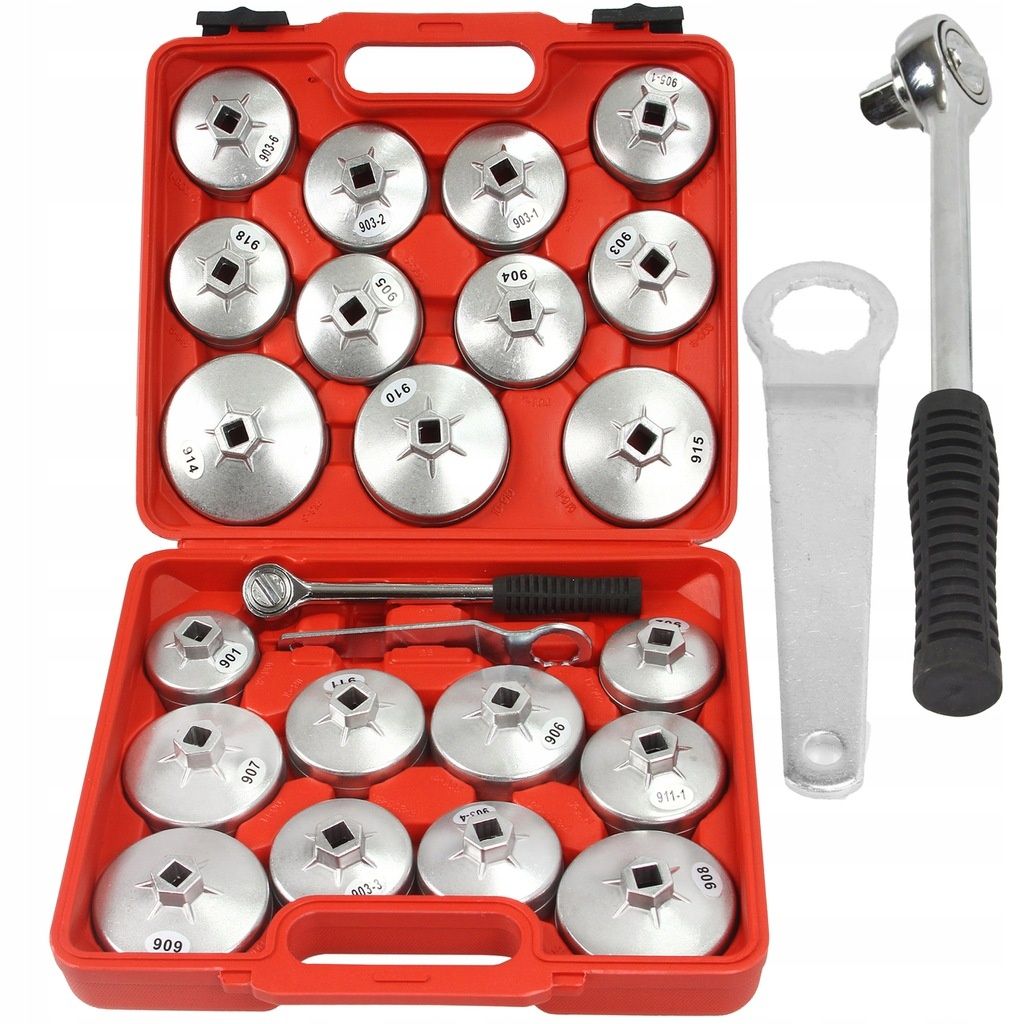 Klucze Nasadowe do FILTRÓW OLEJU 23pcs /Aluminium/