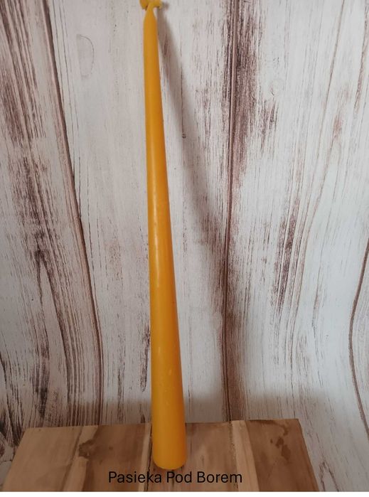 Świeca stożkowa z wosku pszczelego