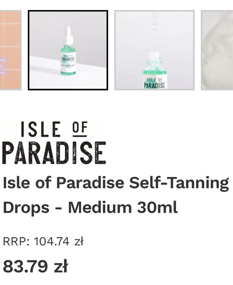 Samoopalające Isle of Paradise Kropelki na twarz i ciało