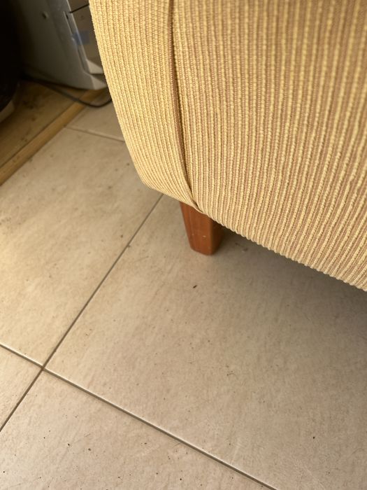 Sofa de dois lugares amarelo torrado