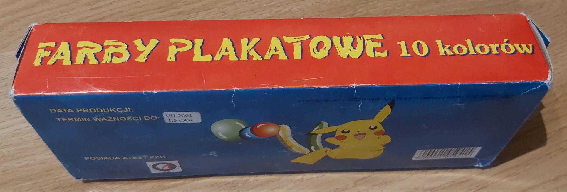 Pokemon Nintendo Farby plakatowe kolekcjonerskie 2001 złap je wszystki