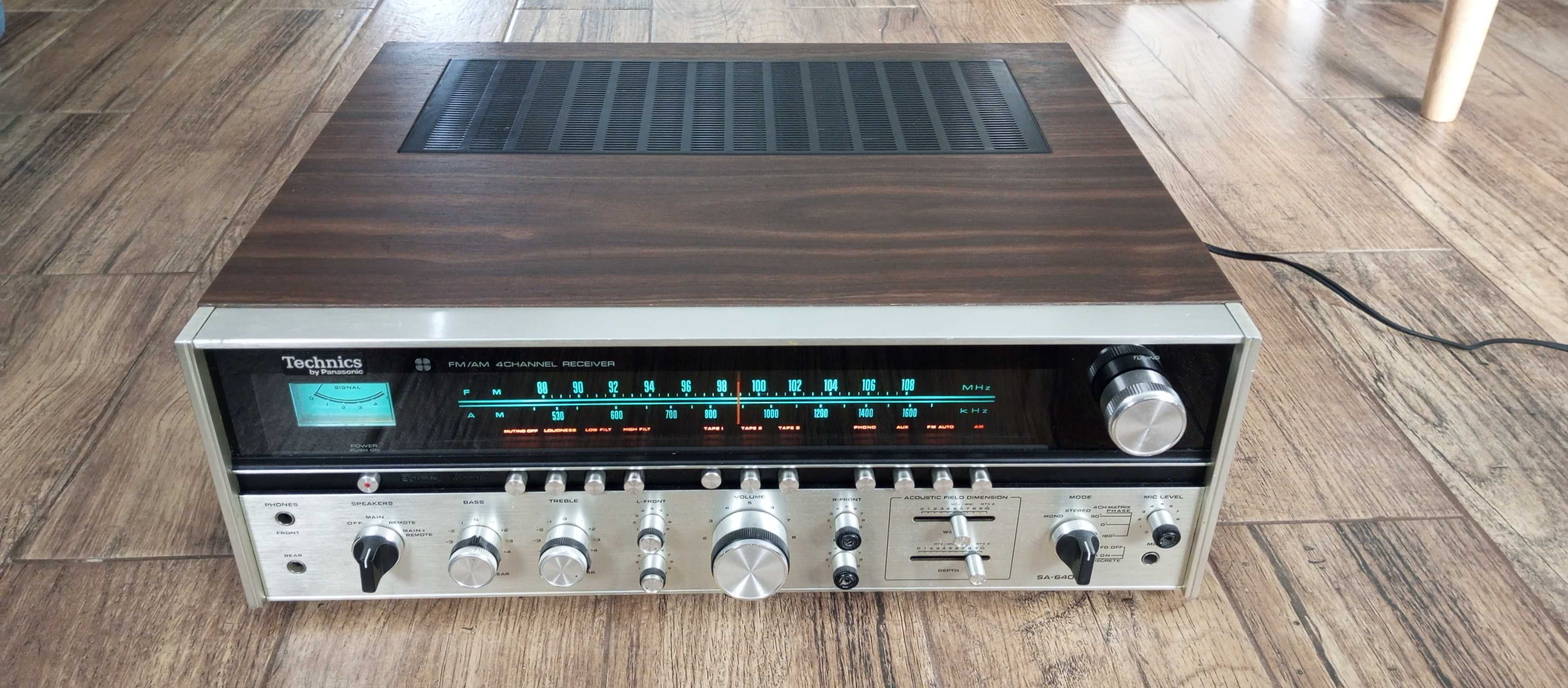 Technics by Panasonic SA 6400x 4ch, amplituner + joystick sterujący