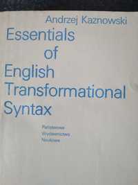 Andrzej Kaznowski, Essentials of English Transformational Syntax