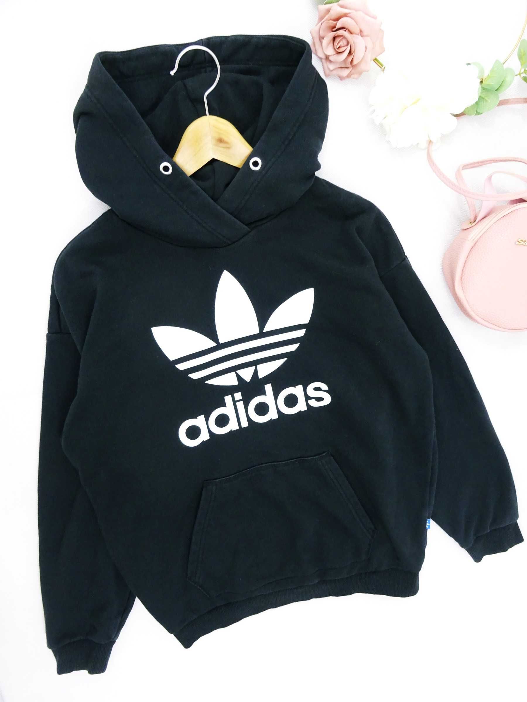 CB8 Dresowa bluza damska Adidas czarna klasyczna oversize L 40