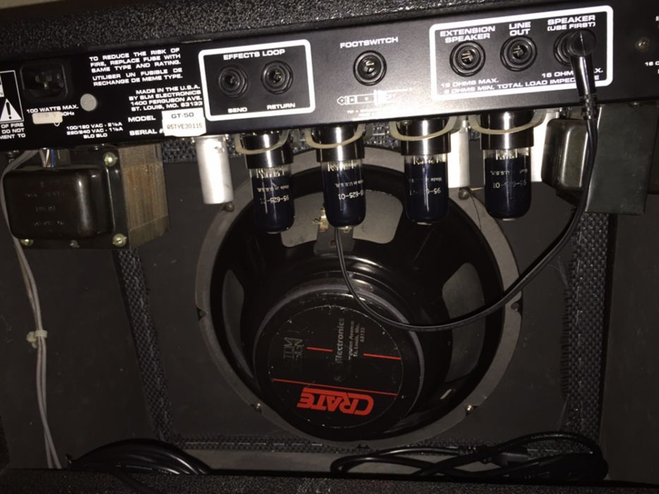 Crate GT50 Watts (vintage, totalmente a válvulas e made in USA)