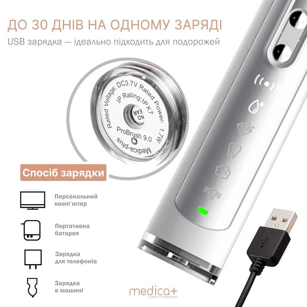 Ультразвукова зубна щітка Medica+ PROBRUSH 9.0