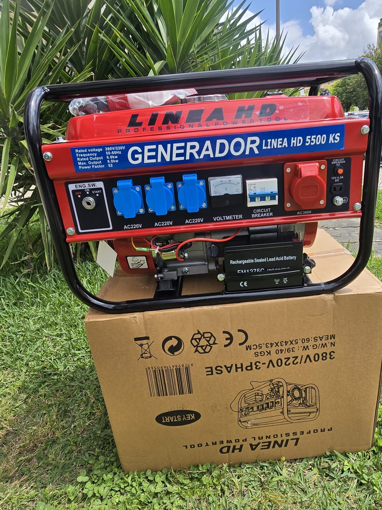 Gerador ranco bateria gasolina de 5500 watts novo
