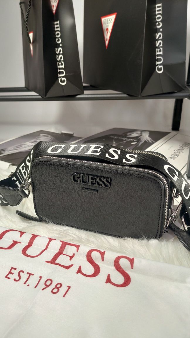 Сумка Guess Crossbody Black. Жіноча сумка Кроссбоді гесс