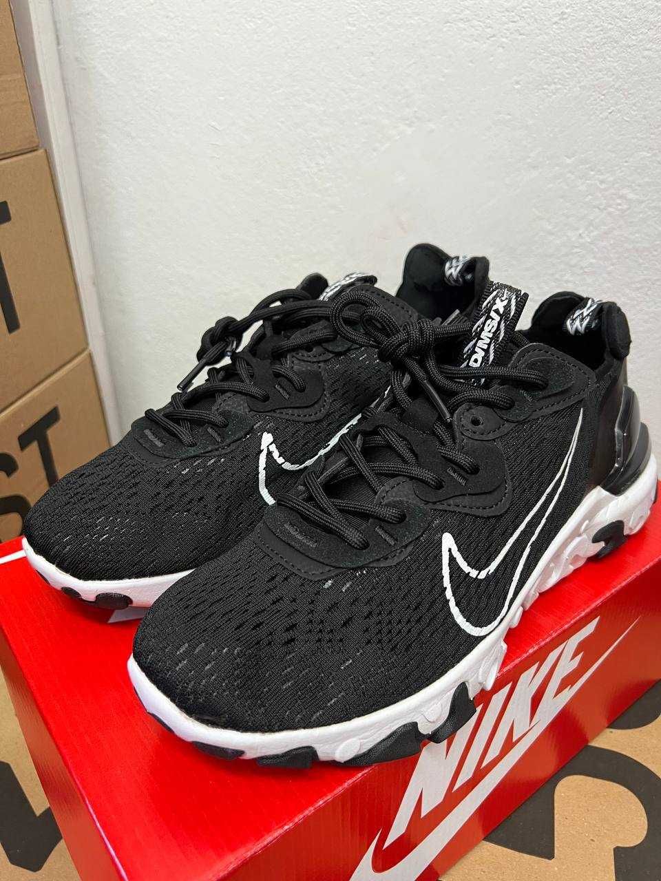 Кроссовки Nike React black white / Найк реакт черные 42 43 44