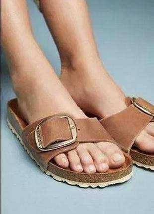 Ортопедичні Шкіряні Сланці BIRKENSTOCK BIG BUCKLE oiled leather