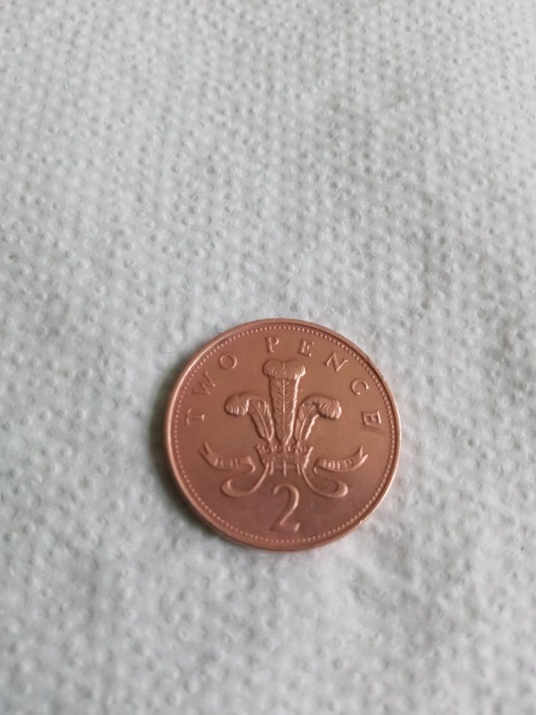 Sprzedam monete Elizadeth Two Pence 2 z 1994r cena 200zl