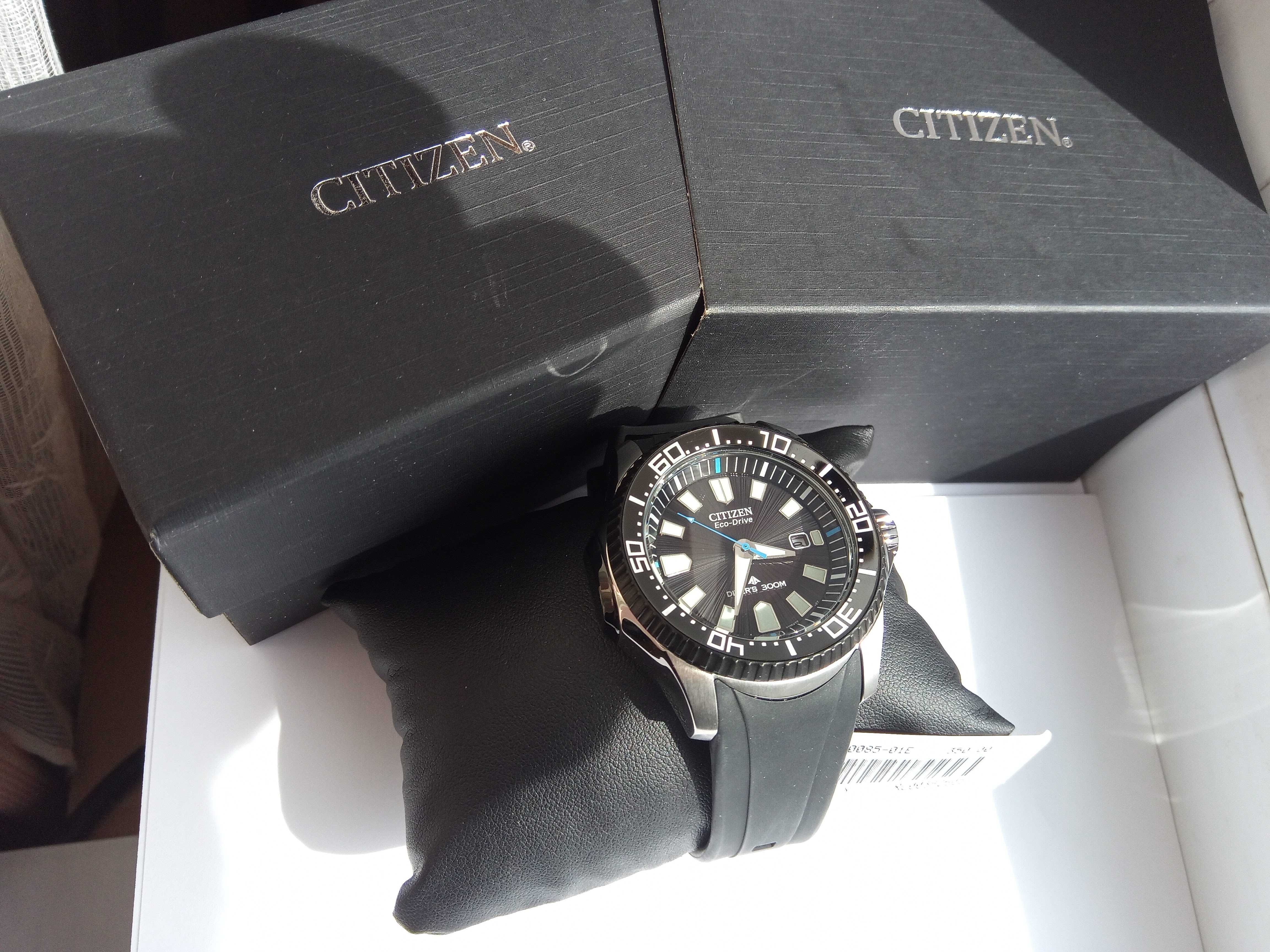 Японские мужские 300 м дайверские часы Citizen Eco-Drive BN0085-01E