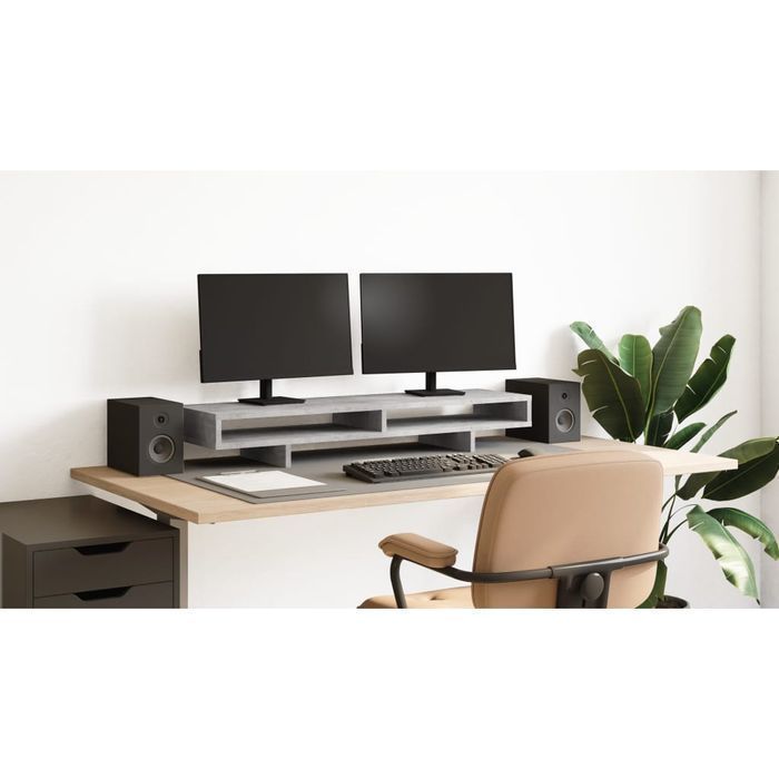 Vidaxl Podstawka Pod Monitor, Szarość Betonu, 100X27X15 Cm