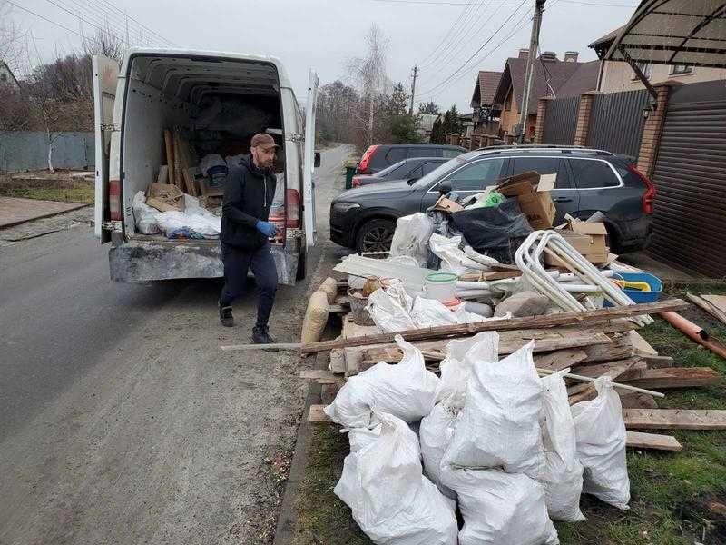 Демонтаж уборка території вивіз будь якого сміття послуги вантажників