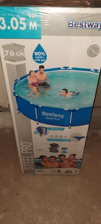 basen stelażowy 305x76cm Bestway  56679 POMPA+ filtr nowy najtaniej