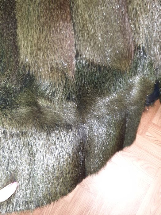 Шуба нутрия с песцом