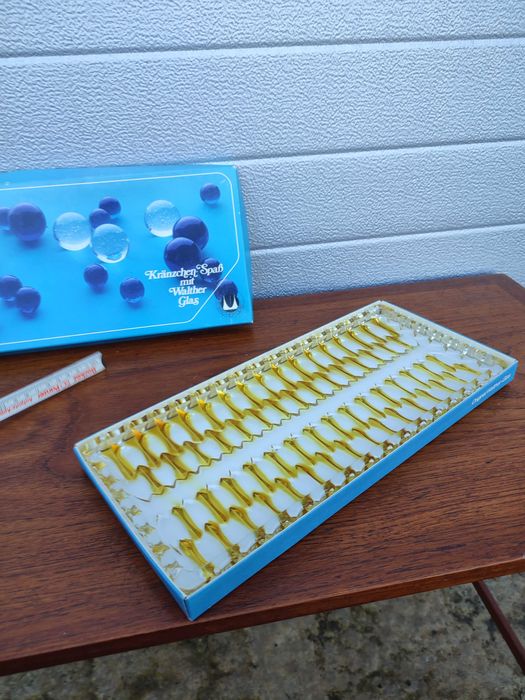 Prostokątna taca - szkło - vintage lata 50/70  design - A