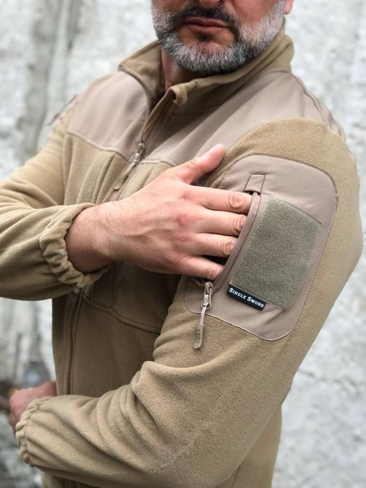 Тактична флісова кофта на застібці Single Sword Койот