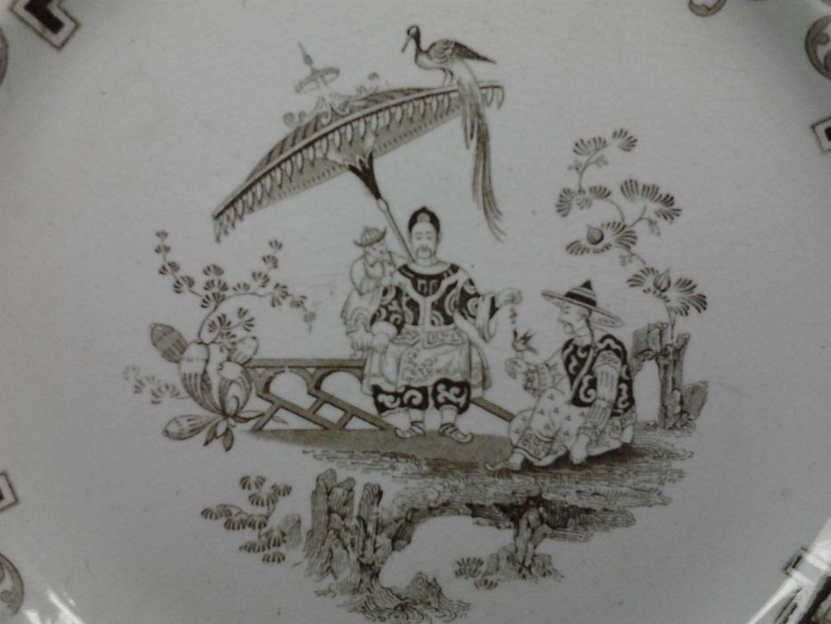 Prato Inglês - Fabricado por  Hancock & Whittingham marca 1873 a 1879