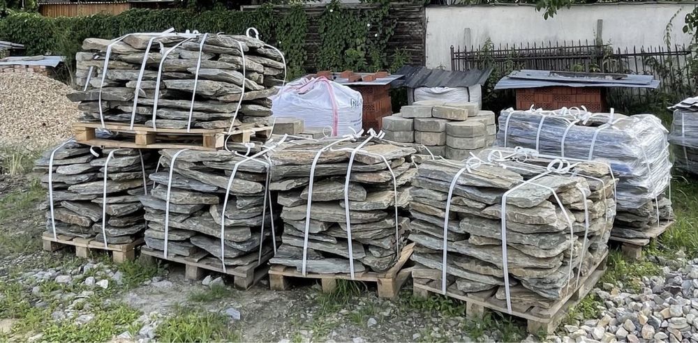 ŁUPEK SZAROGŁAZOWY Kamień Ogrodowy na Ścieżkę Elewacja Szarogłaz Grys