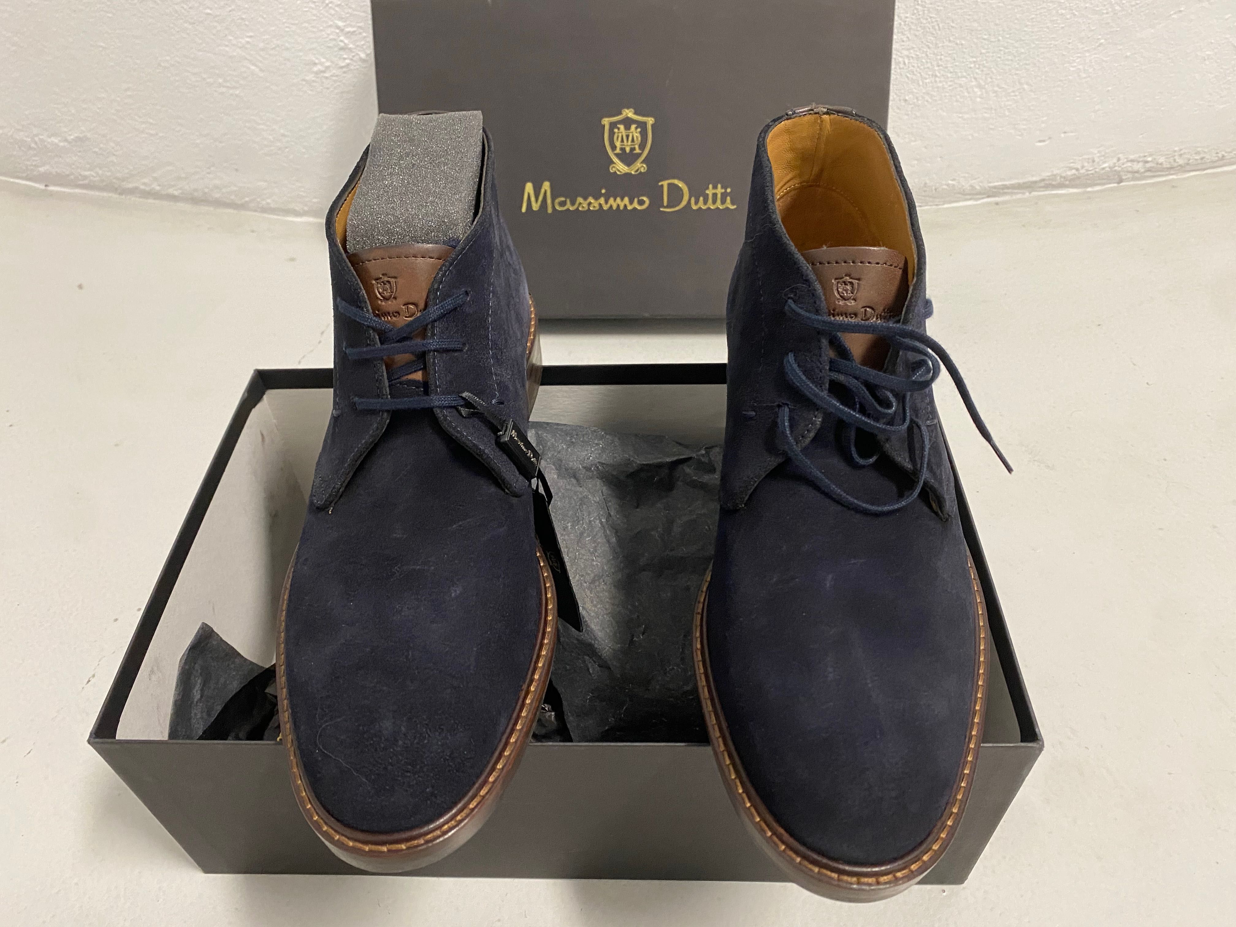 Botins NOVOS de cordão Massimo Dutti tamanho 40