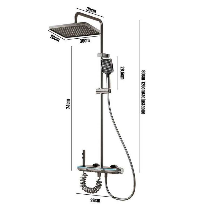Kolumna prysznicowa wodospad z wyświetlaczem ledowym DUŻY ZESTAW !!