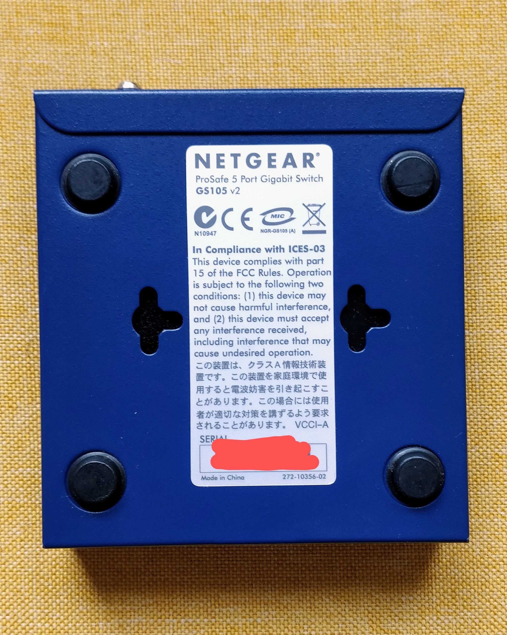 Switch Netgear GS105 ProSafe 5-Port Gigabit