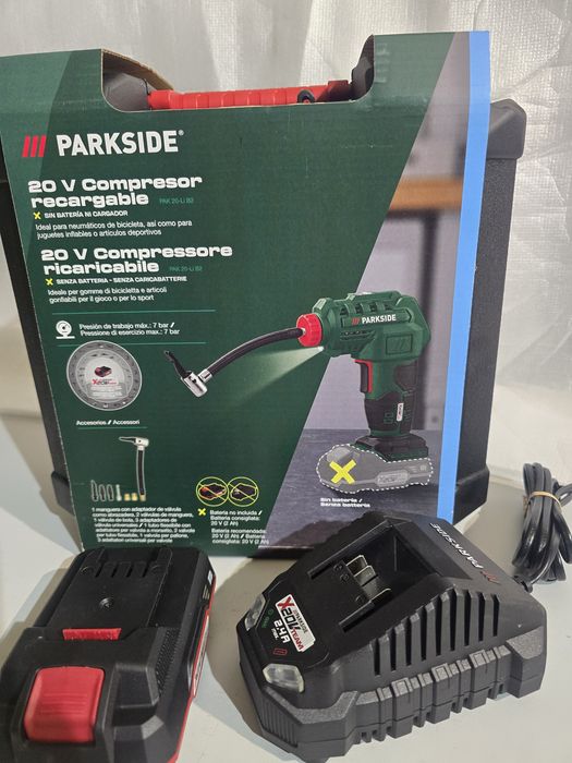 Compressor recarregável PARKSIDE 20V.