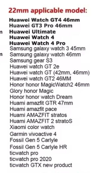 Pasek nylon do HUAWEI WATCH 2/3/4 kolor khaki 22MM