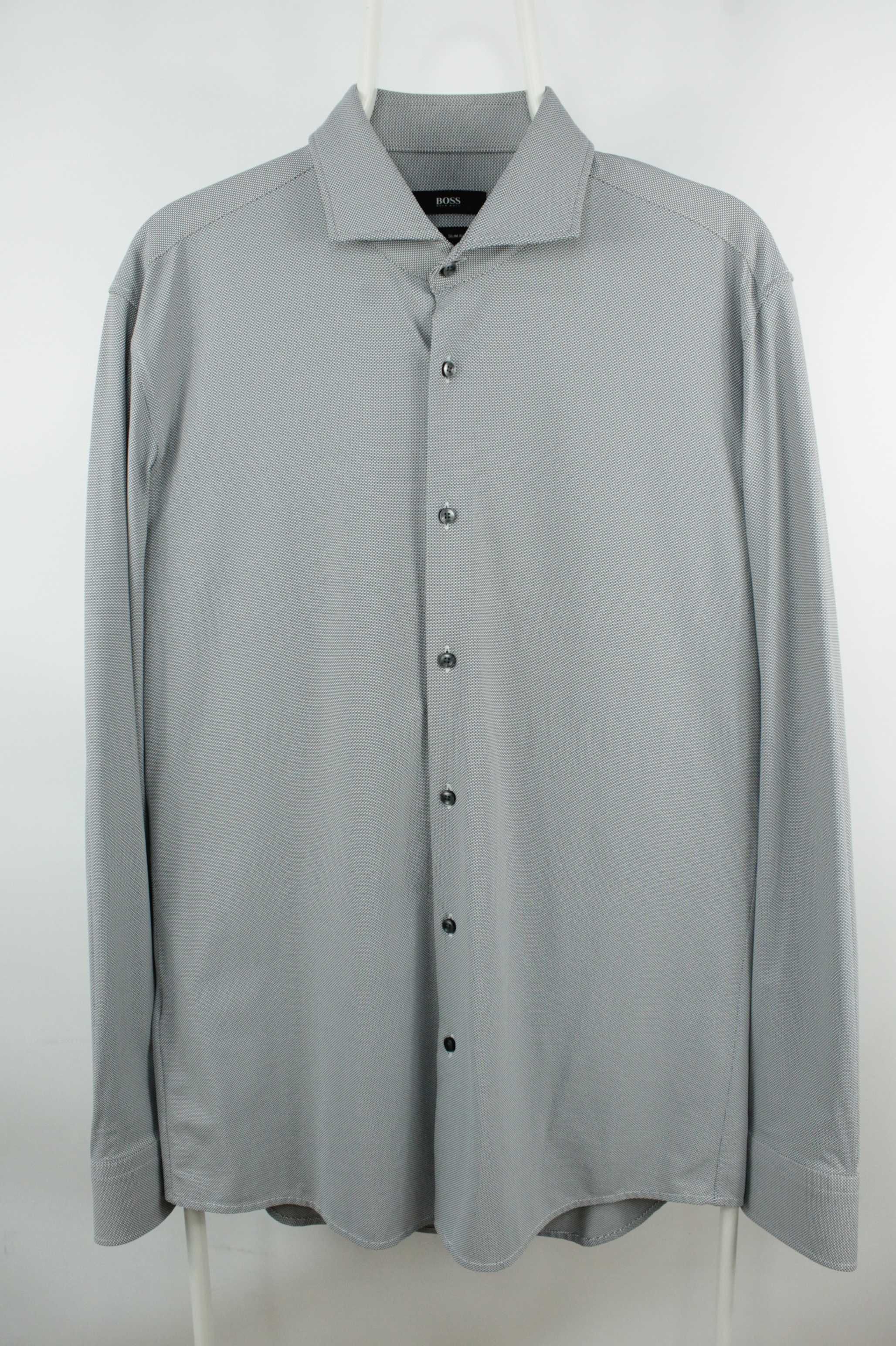 Шикарна сорочка бізнес класу Hugo Boss Travel Line Slim Fit Оригінал Л