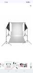Zestaw 2x lampa softbox żarówka statyw TŁO JASNY plus statyw