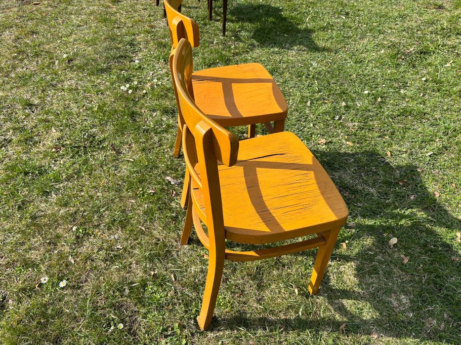 Krzesło drewniane vintage retro PRL