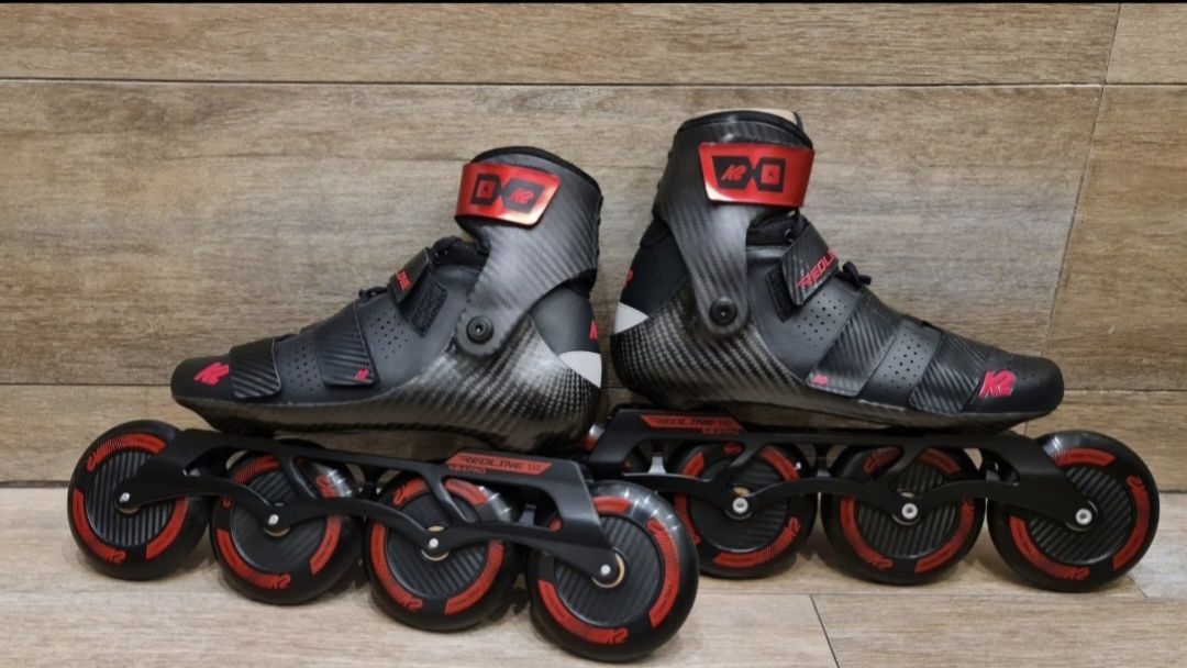 Nowe Łyżwyrolki K2 Redline 110 Czarne Czerwone roz. 45