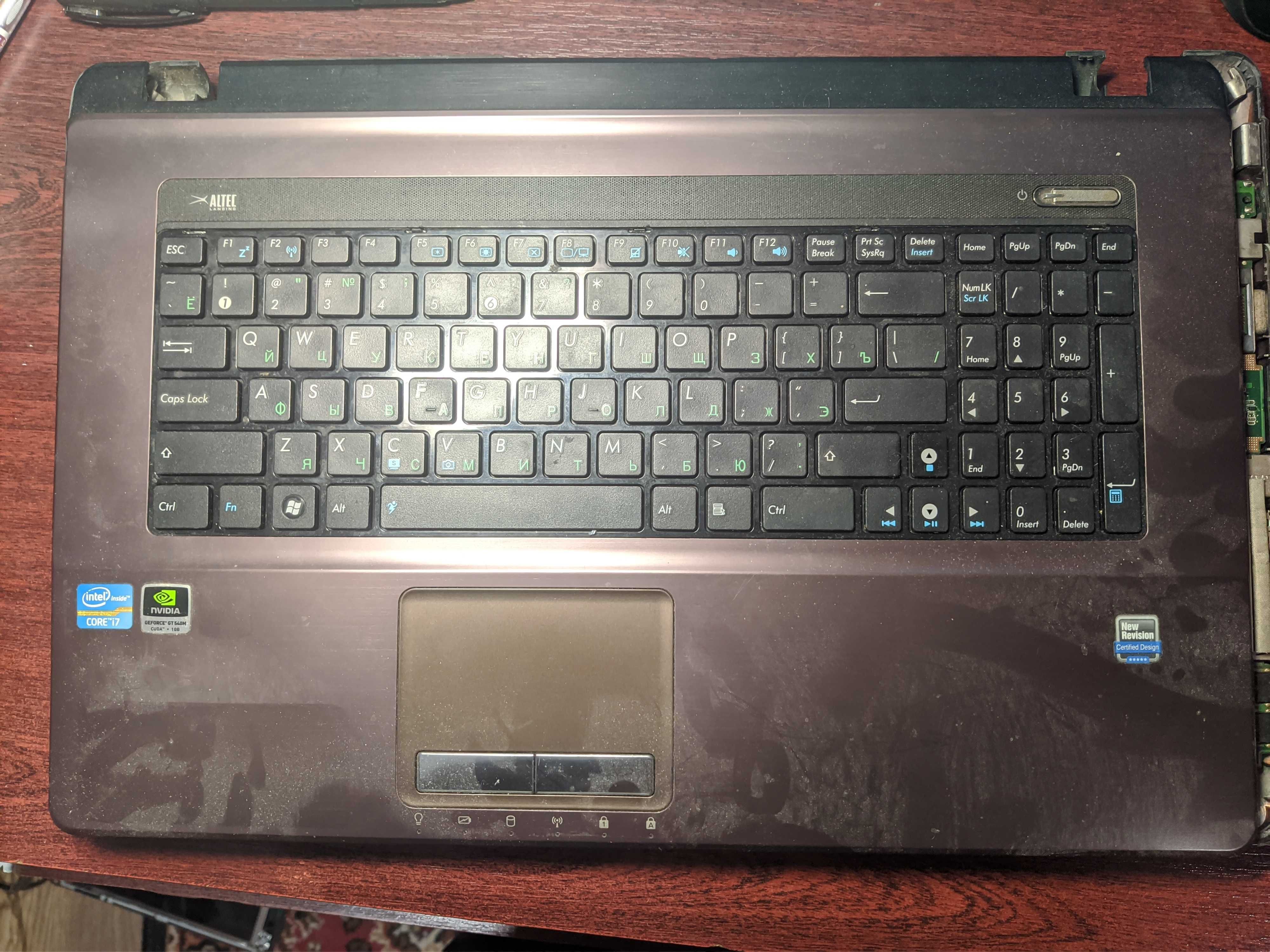 Запчастини Asus k73s запчасти