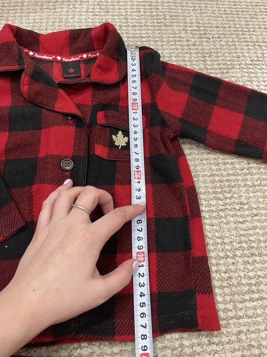 Флисовый новогодний костюм в клеточку