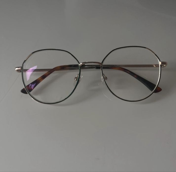 Okulary oprawki złote okrągłe