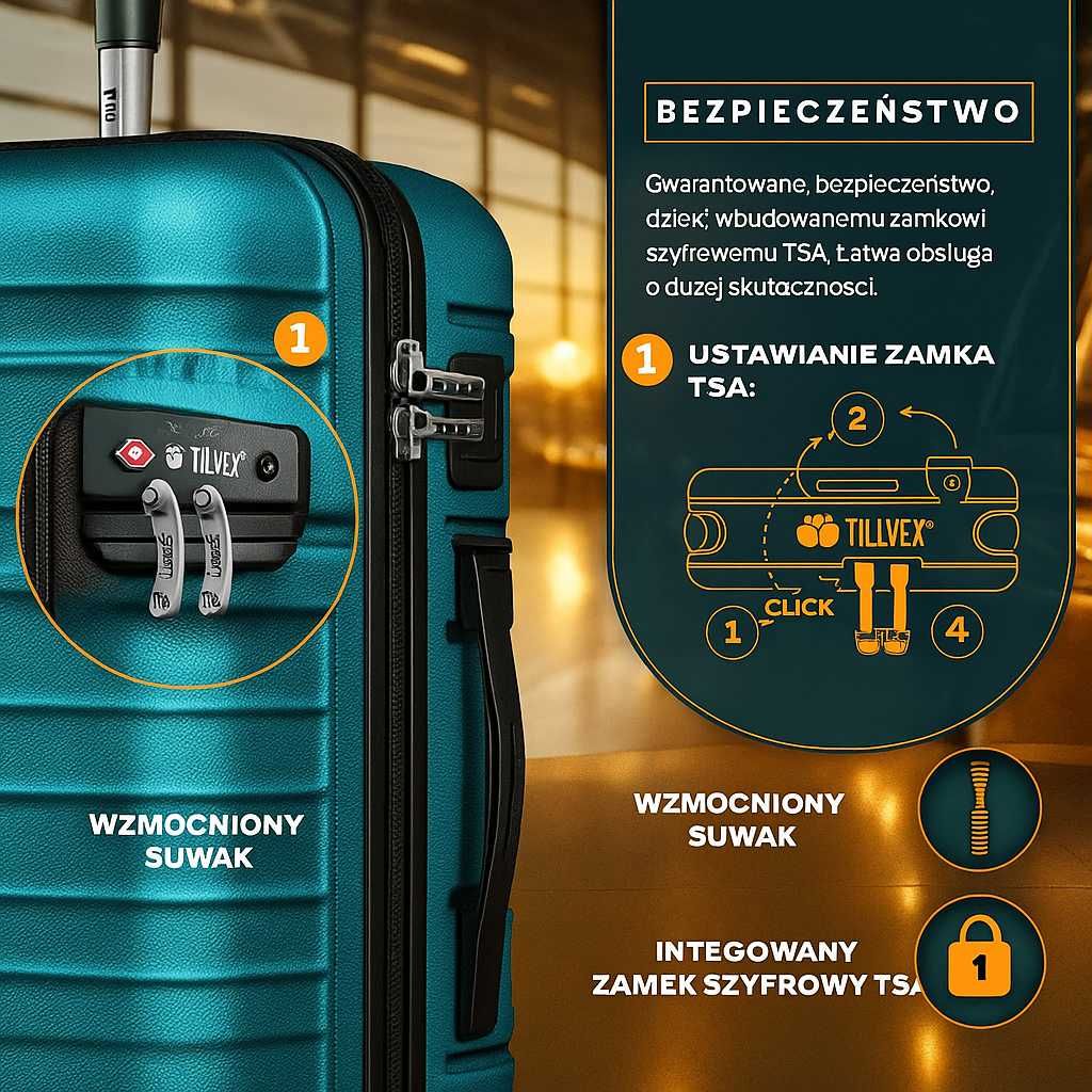 Zestaw 3 walizek turystycznych M/L/XL - Okazyjna cena!
