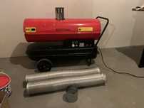 Nagrzewnica olejowa Diesel Kraft&Dele 40kW - odprowadzenie spalin